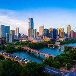 奥斯汀德克萨斯上方航空视图